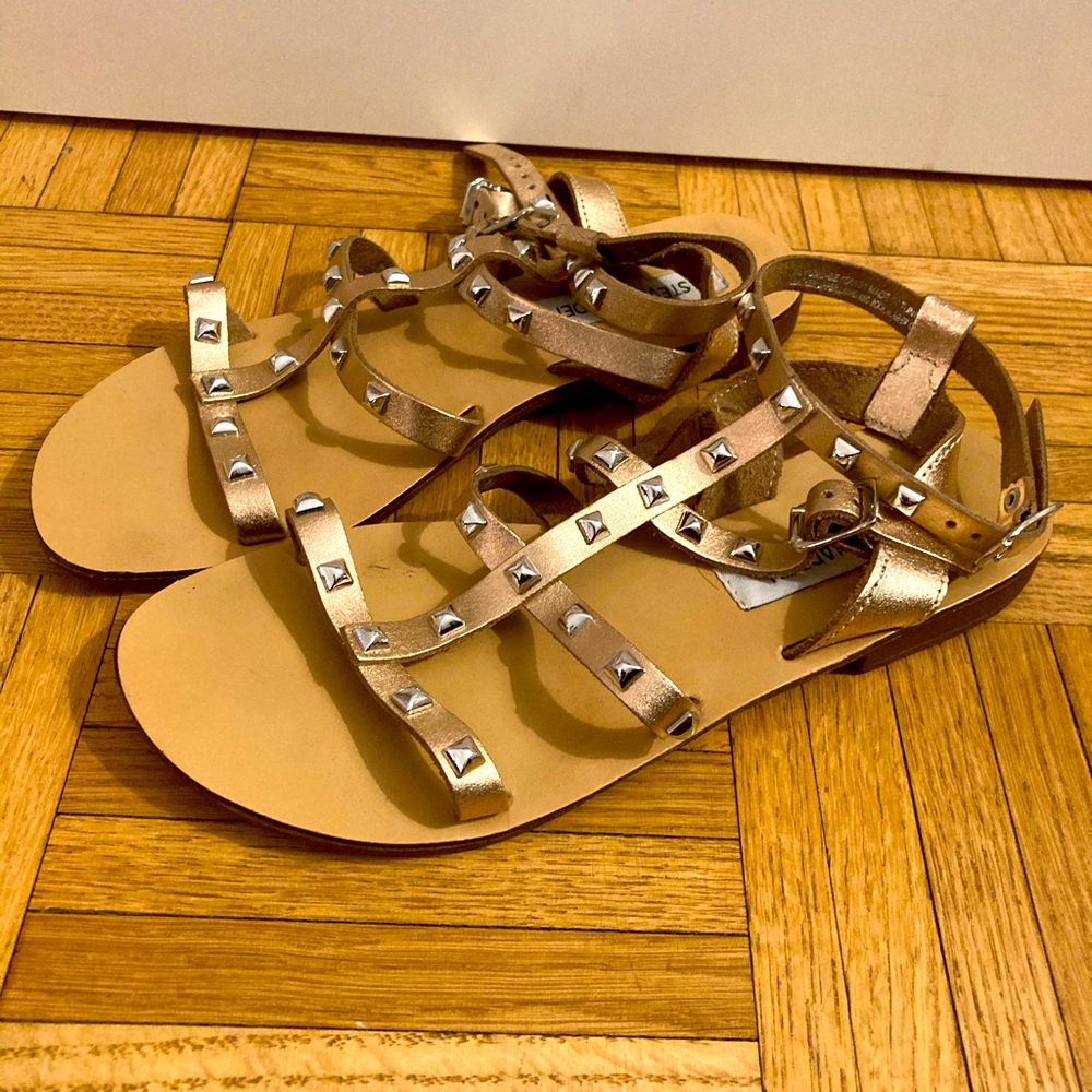 Steve Madden Studded Travel Strappy Sandal ROSE GOLD